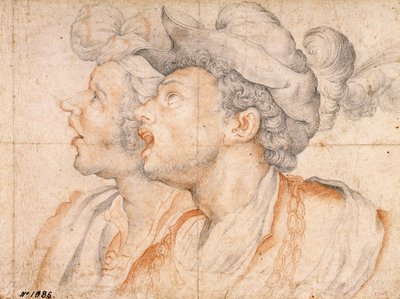 Deux têtes de jeunes gens - Camillo Procaccini