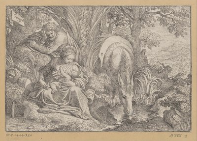 Repos pendant la fuite en Égypte - Camillo Procaccini