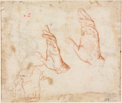 Étude de mains verso, vers 1590 - Camillo Procaccini