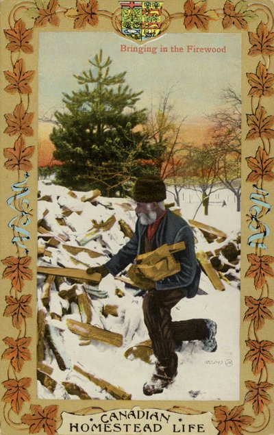 Canadian Homestead Life - Rentrer le bois de chauffage (photo) - Canadian Photographer