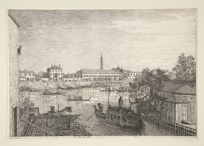 Aux Portes du Dolo, de la série Vedute (Vues) - Canaletto (Giovanni Antonio Canal)