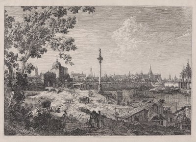 Vue imaginaire de Padoue, de la série Vedute (Vues) - Canaletto (Giovanni Antonio Canal)