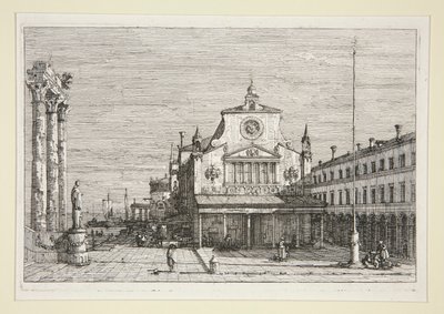 Vue imaginaire de S. Giacomo Di Rialto, de la série Vedute (Vues) - Canaletto (Giovanni Antonio Canal)
