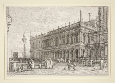 La Libreria. V., de la série Vedute (Vues) - Canaletto (Giovanni Antonio Canal)