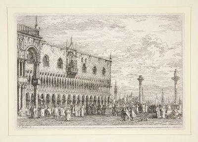 La Piera del Bando, V., de la série Vedute (Vues) - Canaletto (Giovanni Antonio Canal)