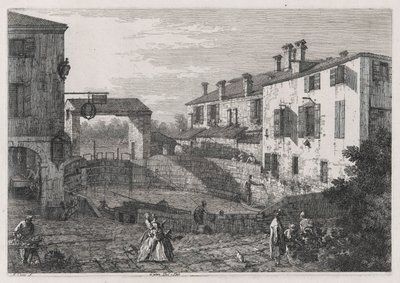 Le Porte Del Dolo, de la série Vedute - Canaletto (Giovanni Antonio Canal)