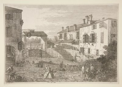 Le Porte del Dolo, de la série Vedute - Canaletto (Giovanni Antonio Canal)
