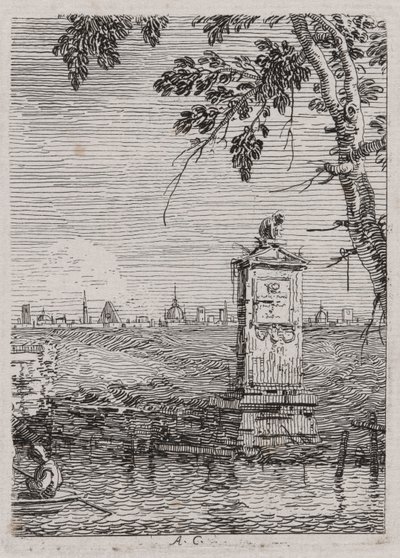 Le Petit Monument, de la série Vedute - Canaletto (Giovanni Antonio Canal)