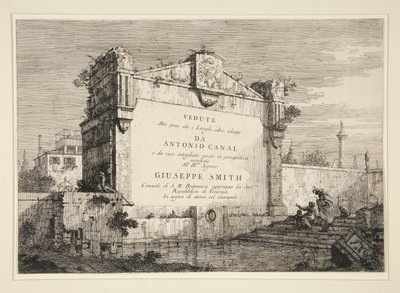 Planche de titre, de la série Vedute - Canaletto (Giovanni Antonio Canal)