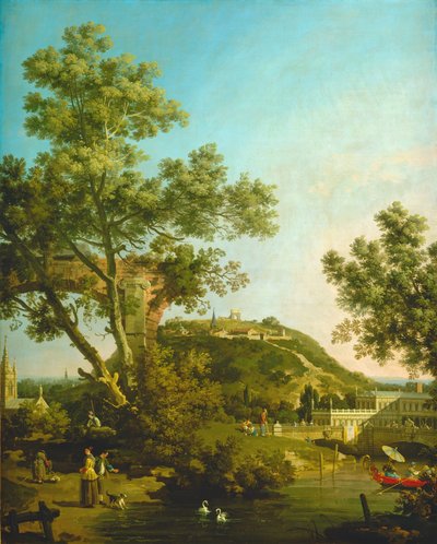 Paysage anglais Capriccio avec un palais, vers 1754 - Canaletto