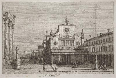 Vue imaginaire de S. Giacomo di Rialto [en haut à droite] - Canaletto