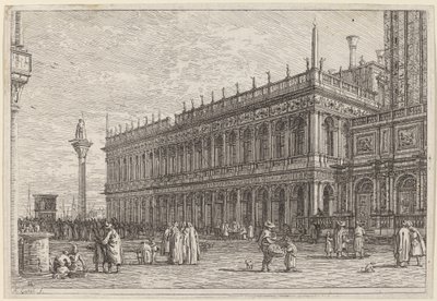 La libreria. V., avant 1742 - Canaletto