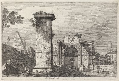 Paysage avec monuments en ruines, vers 1740 - Canaletto
