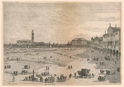 Prato della Valle, Padoue, de Vedute altre prese da i luoghi altre ideate - Canaletto