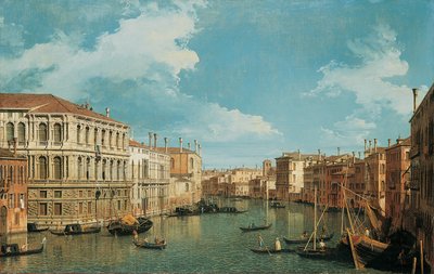 Le Grand Canal, Venise, vue vers le nord-ouest, avec le Palazzo Pesaro, le Palazzo Foscarini et le pinacle de S. Stae à gauche et le Palazzo Vendramin-Calergi et S. Marcuola à droite - Giovanni Antonio Canal