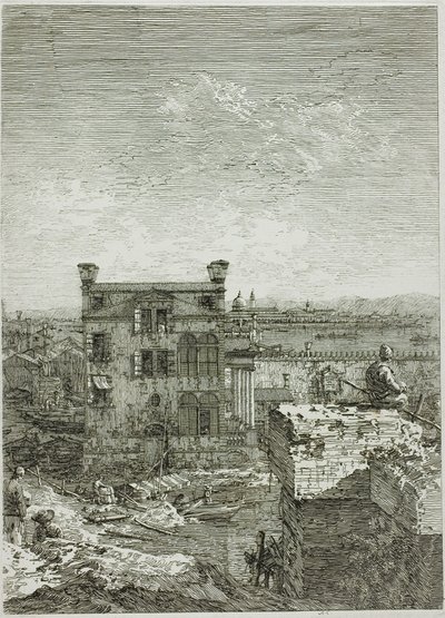 La Maison avec le péristyle, de Vedute - Canaletto