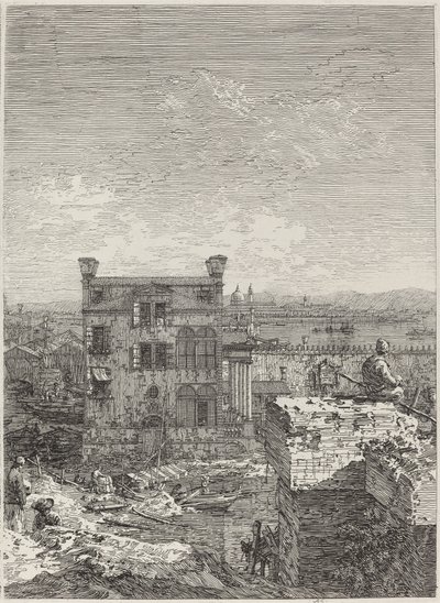 La maison avec le péristyle (droite) - Canaletto
