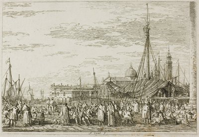 Le Marché sur le Molo, des Vedute - Canaletto