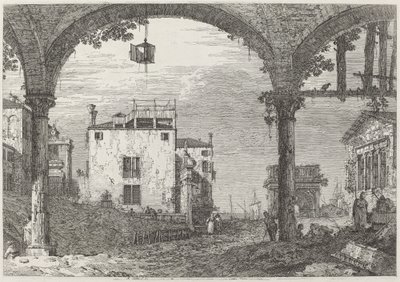 Le Portique avec la Lanterne, vers 1735-1746 - Canaletto