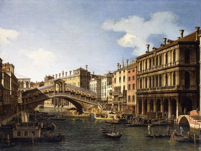 Le Pont du Rialto, Venise, du sud avec l