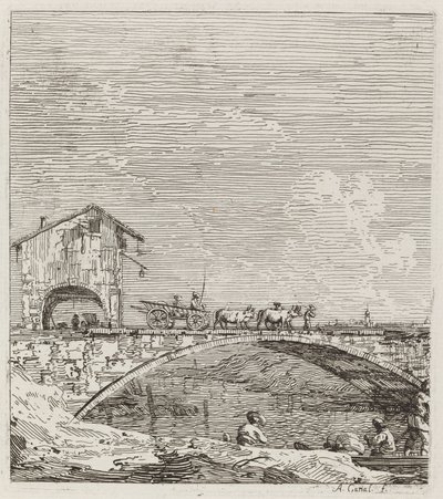 Le Chariot Passant sur un Pont, c. 1735-1746 - Canaletto