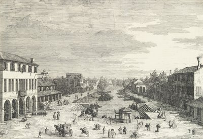 Vue de Mestre, une auberge à gauche et d