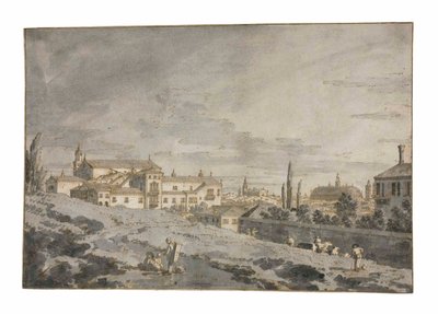 Vue de Padoue depuis les murs de la ville avec l