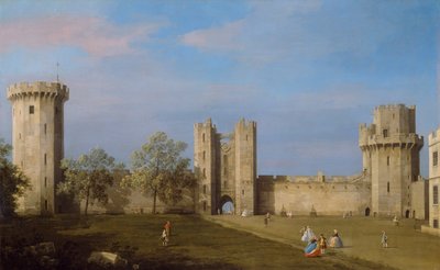 Château de Warwick, façade est depuis la cour extérieure, 1752 - Giovanni Antonio Canal