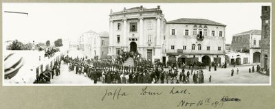 Hôtel de ville de Jaffa, 16 novembre 1917 - Capt. Arthur Rhodes
