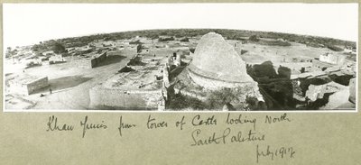 Khan Yunis depuis la tour du château, sud de la Palestine, juillet 1917 - Capt. Arthur Rhodes