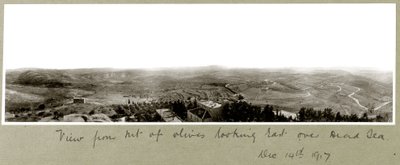 Vue du Mont des Oliviers regardant vers l