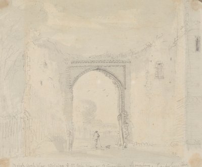 Arcade en brique jouxtant la grande porte du monastère de Saint-Augustin, Canterbury - Capt. Thomas Hastings