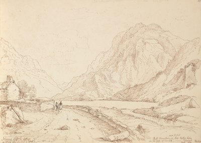 Montagne du Taureau et lac de la vallée des Cendres dans le Gap de Dunloh, septembre 1841 - Capt. Thomas Hastings