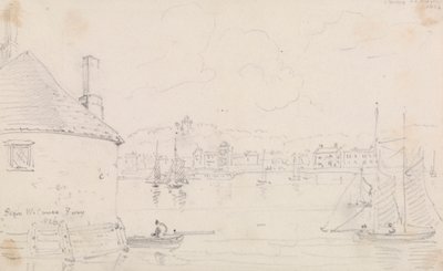 Cowes, depuis le ferry de West Cowes, 22 mars 1826 - Capt. Thomas Hastings