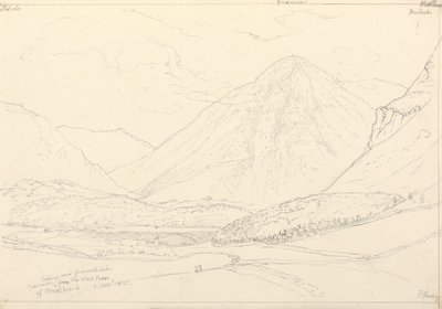 Grasmoor depuis la base ouest de Mellbreak, 2 août 1835 - Capt. Thomas Hastings