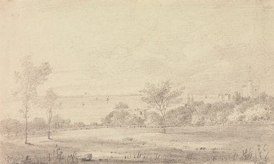 Paysage avec château au loin, Île de Wight - Capt. Thomas Hastings
