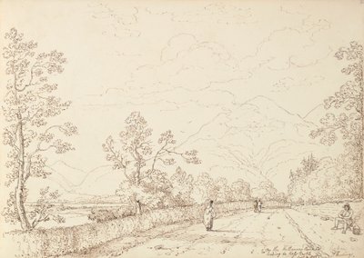 Sur la route de Killarney menant au château de Ross, 4 septembre 1841 - Capt. Thomas Hastings