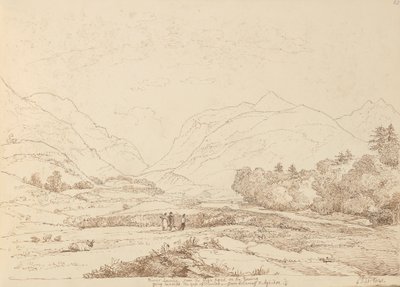 La rivière Laune depuis la route principale de Killarney et Aghadoe, 6 septembre 1841 - Capt. Thomas Hastings