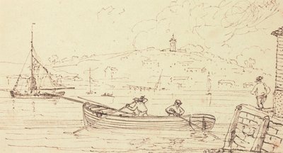 Croquis de bateliers, West Cowes, 16 février 1826 - Capt. Thomas Hastings