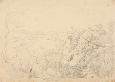 Croquis des rochers de Chudleigh, Devon - Capt. Thomas Hastings