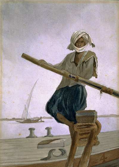 Bateliers sur le fleuve Indus, Inde - Captain Cornelius Francis James