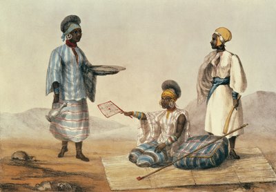 Noirs du Soudan, planche de Un récit de voyages en Afrique du Nord gravée par M. Gauci (fl.1810-46) 1821 - Captain George Francis Lyon