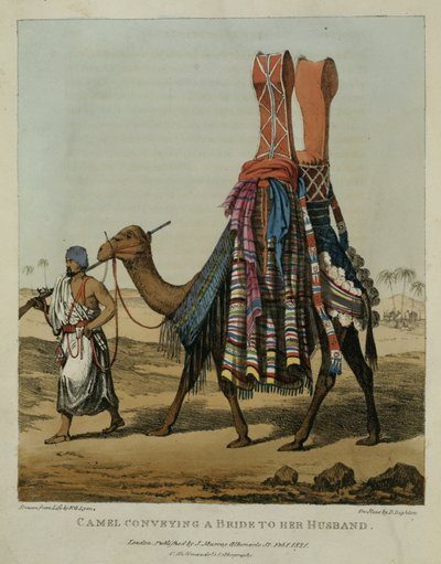 Chameau transportant une mariée à son mari, gravé par Denis Dighton, planche 16 de 