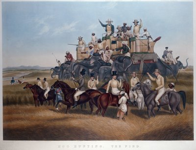 Chasse au sanglier : La découverte, gravé et publié par Messrs Fores - Captain John (after) Platt