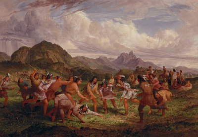 Jeu de balle chez les Indiens Sioux, 1851 - Captain Seth Eastman