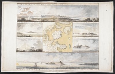 Vues de la capitale de la Nouvelle-Angleterre et du château de William et Mary dans le port de Boston - Captain William Pierie