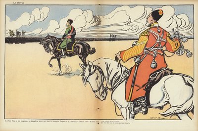 Visite du président Loubet en Russie, illustration pour Le Rire - Caran d Ache