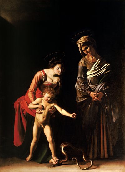 Madone et Enfant avec Sainte Anne - Michelangelo Merisi da  Caravaggio