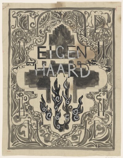 Conception pour la couverture de Eigen Haard - Carel Adolph Lion Cachet