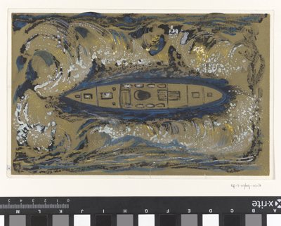 Conception pour le vignette de la Koninklijke Paketvaart Maatschappij - Carel Adolph Lion Cachet